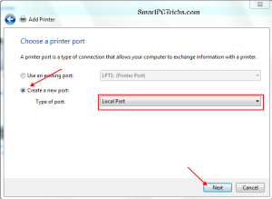 How+to+Create+a+new+printer+port+in+Windows+7